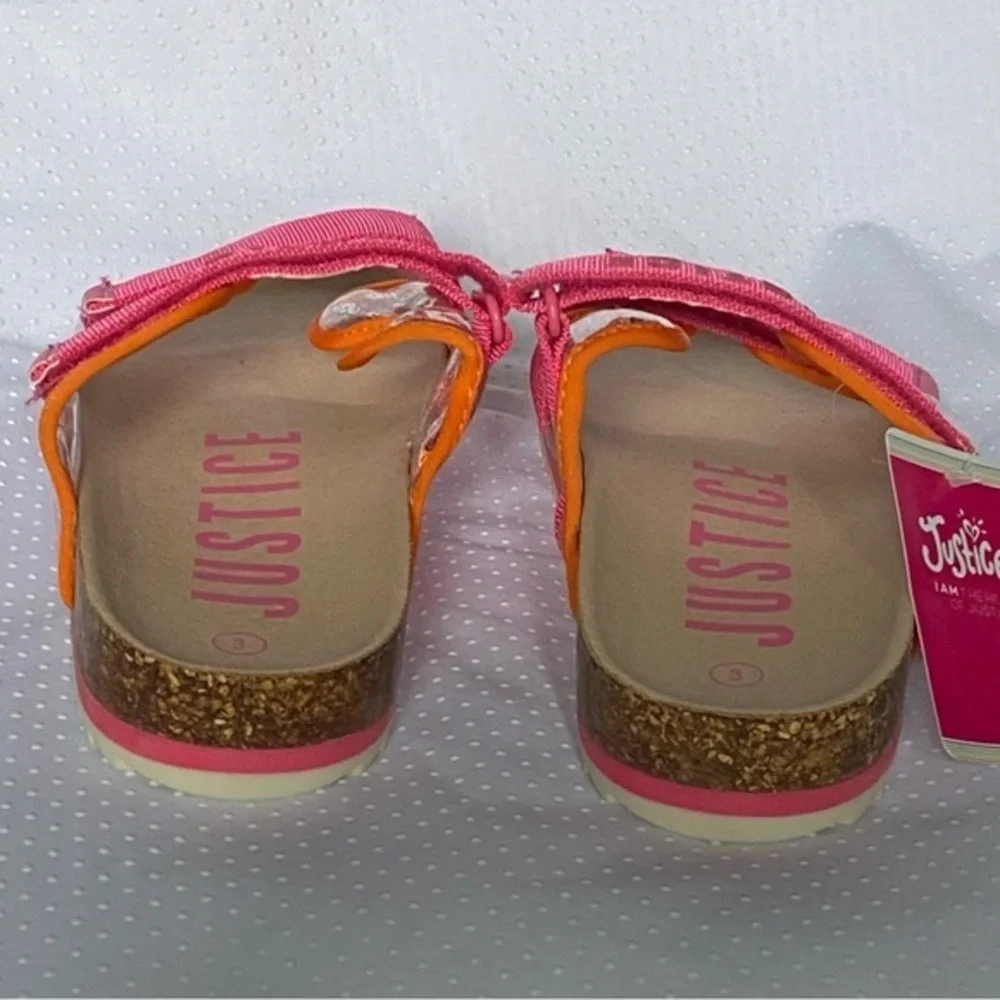 Justice‎ Shoes Sandales Girls Size 3 Slip On New With Tags Pink